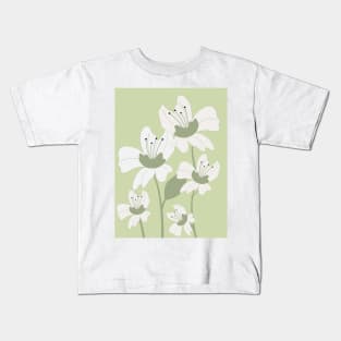 Flor Abstracta en fondo gris Kids T-Shirt